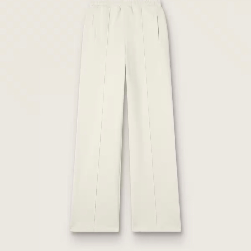 Golden Goose High-Rise Wide-Leg joggers in Cream
